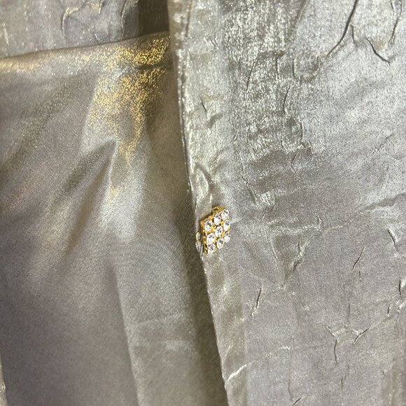 Oblique Women’s 2 Pc Formal Gown & Jacket Metallic Green Sz 14 Gala MOB - Picture 2 of 9